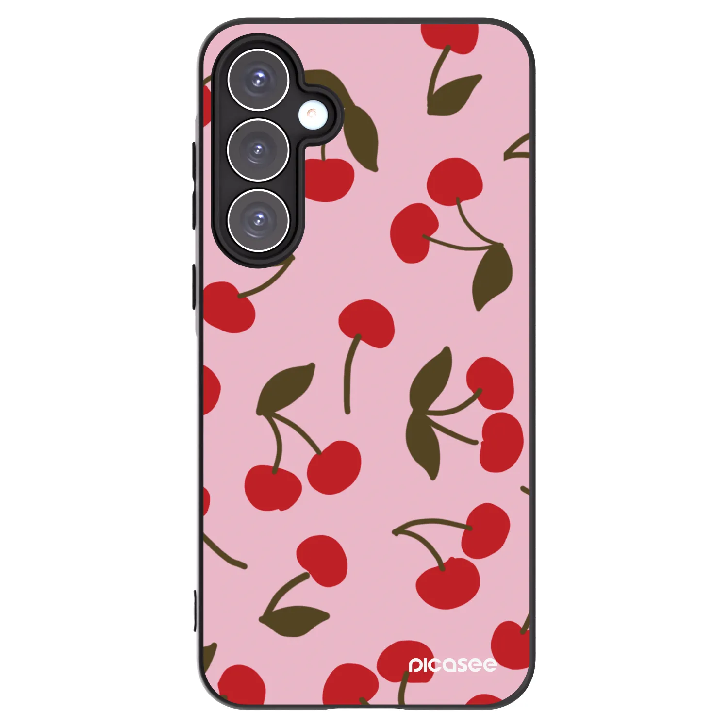 Picasee fekete szilikon tok az alábbi mobiltelefonokra Samsung Galaxy A55 5G A556B - Cherry