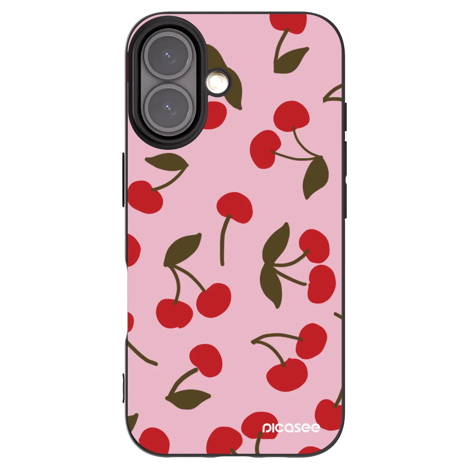 Picasee fekete szilikon tok az alábbi mobiltelefonokra Apple iPhone 16 - Cherry