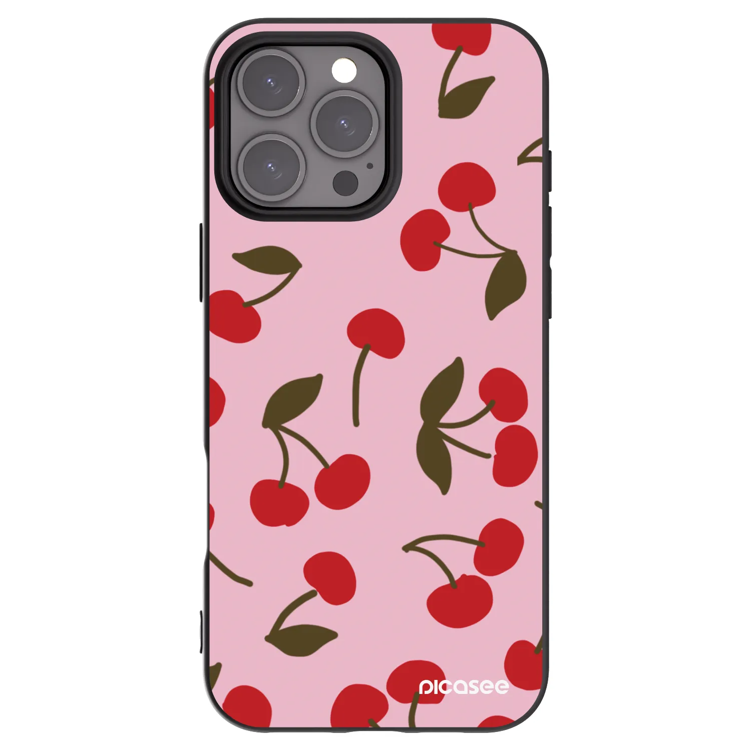 Picasee fekete szilikon tok az alábbi mobiltelefonokra Apple iPhone 16 Pro Max - Cherry