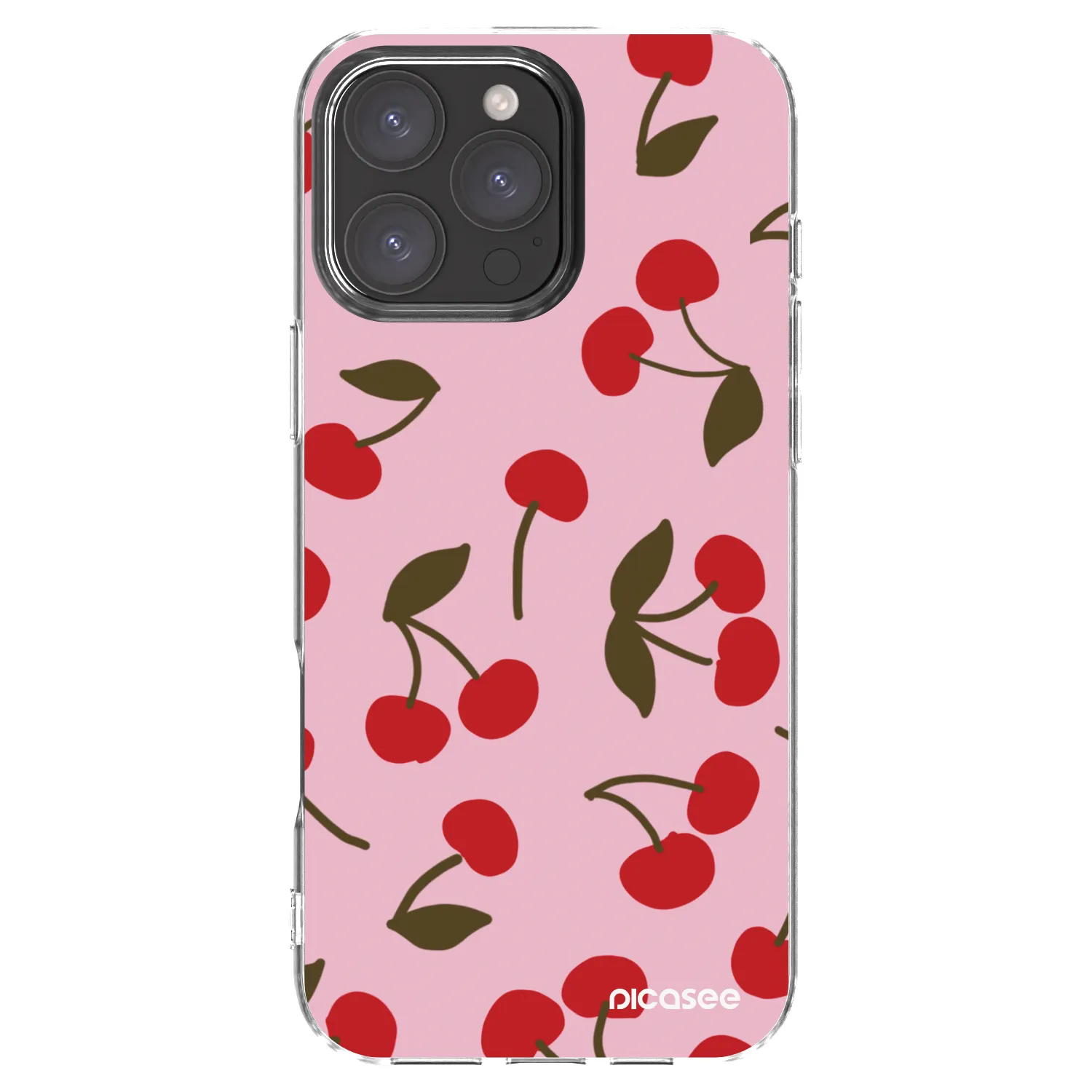 Picasee átlátszó szilikon tok az alábbi mobiltelefonokra Apple iPhone 16 Pro Max - Cherry