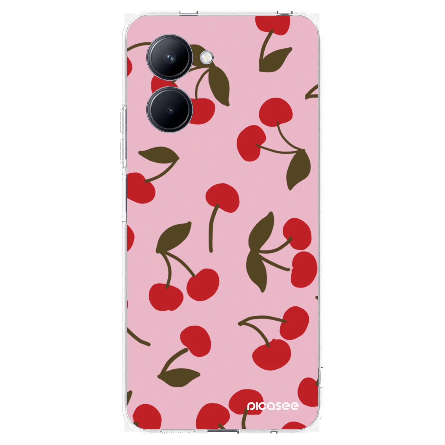 Picasee átlátszó szilikon tok az alábbi mobiltelefonokra Realme C33 (2023) - Cherry
