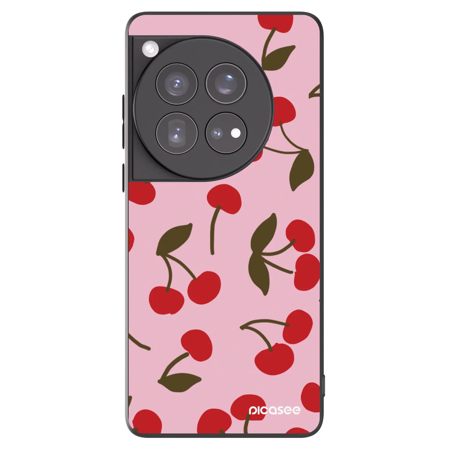 Picasee fekete szilikon tok az alábbi mobiltelefonokra OnePlus 12 5G - Cherry