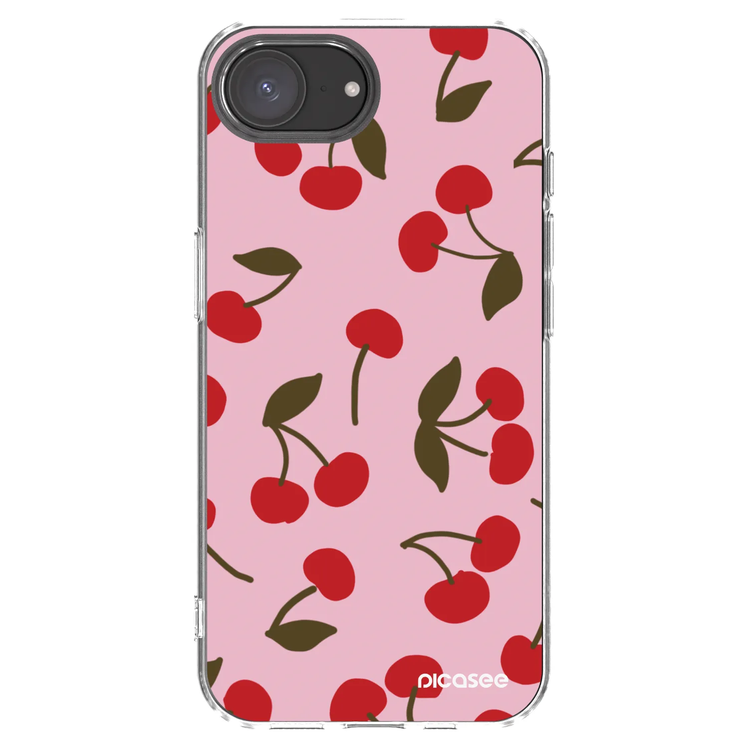 Picasee átlátszó szilikon tok az alábbi mobiltelefonokra Apple iPhone 16e - Cherry