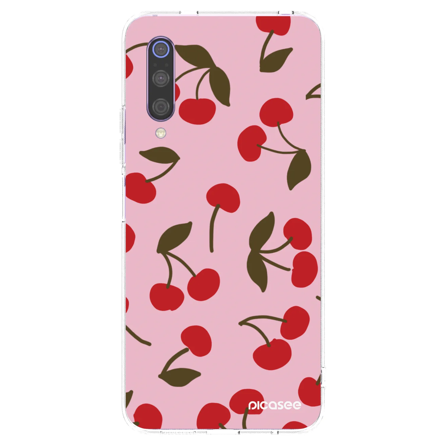 Picasee átlátszó szilikon tok az alábbi mobiltelefonokra Xiaomi Mi 9 - Cherry