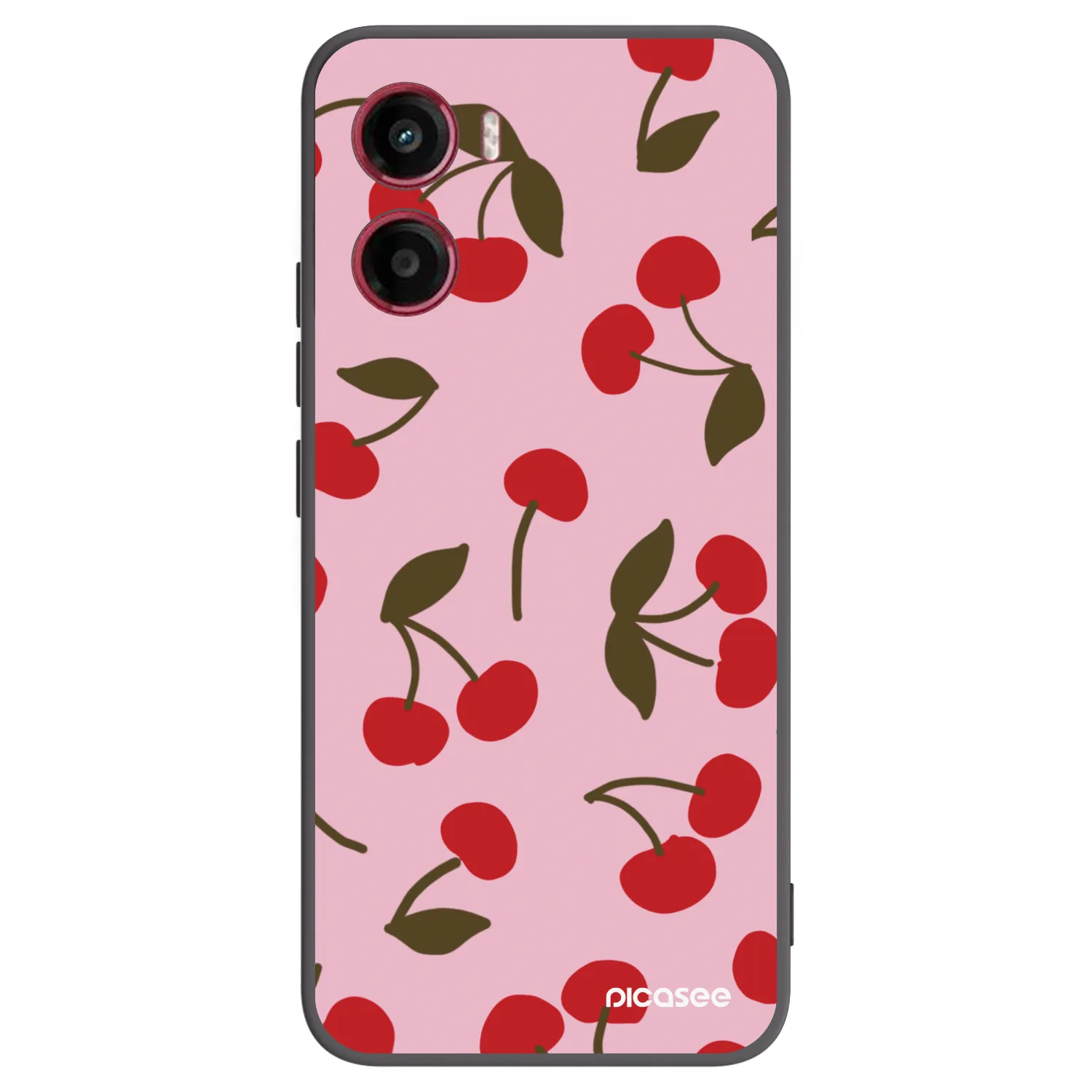 Picasee fekete szilikon tok az alábbi mobiltelefonokra Motorola Moto G05 - Cherry