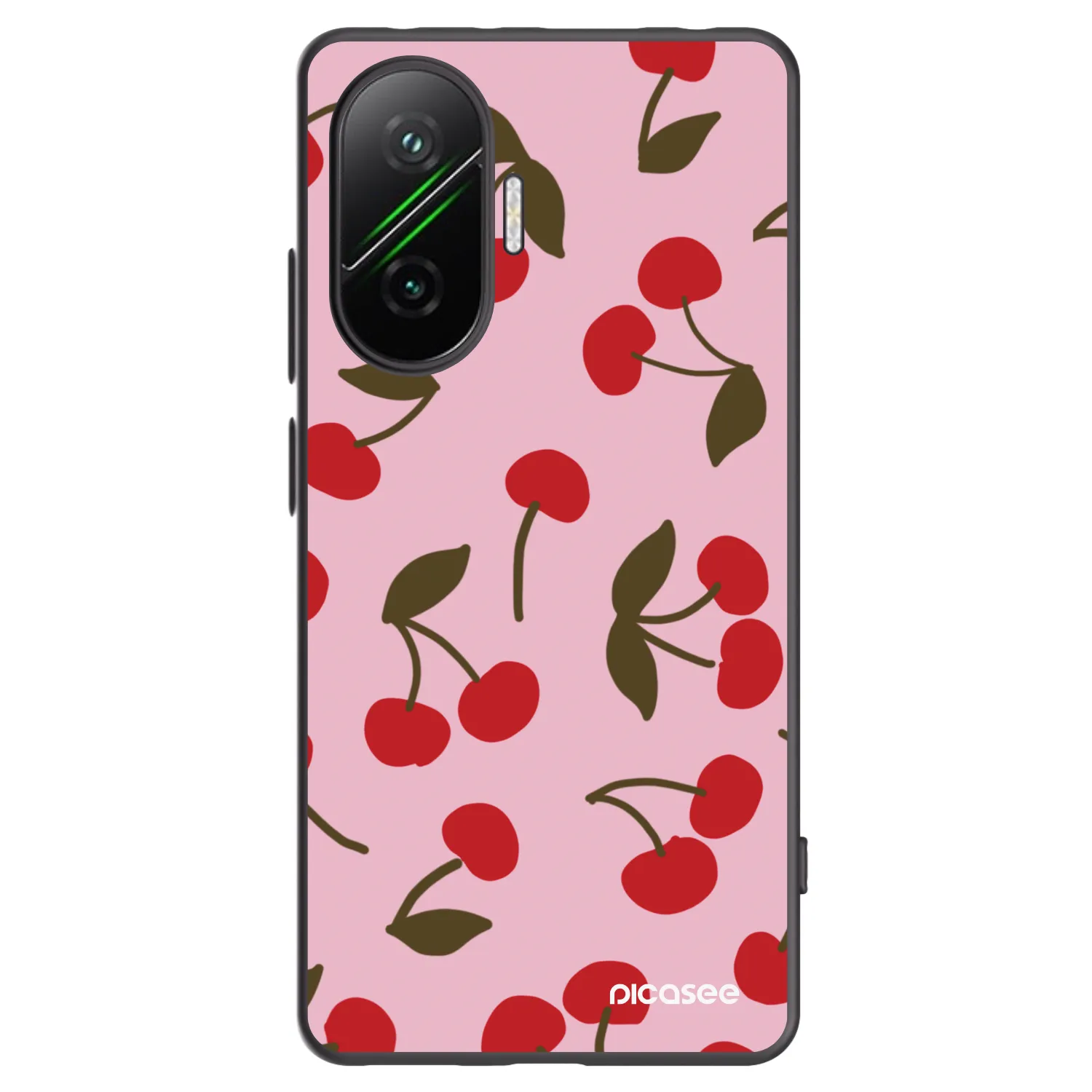 Picasee fekete szilikon tok az alábbi mobiltelefonokra Xiaomi Poco F7 Pro 5G - Cherry