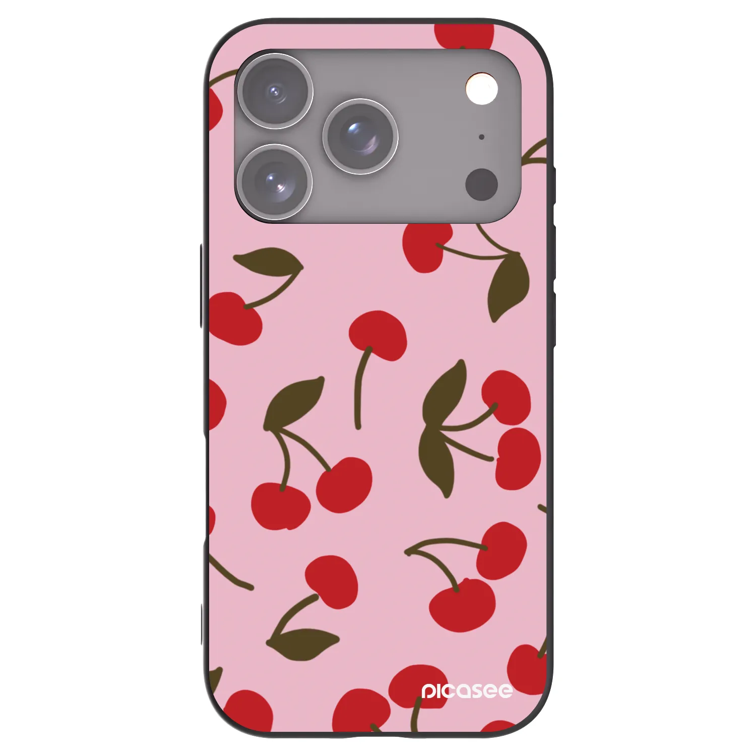 Picasee fekete szilikon tok az alábbi mobiltelefonokra Apple iPhone 17 Pro - Cherry