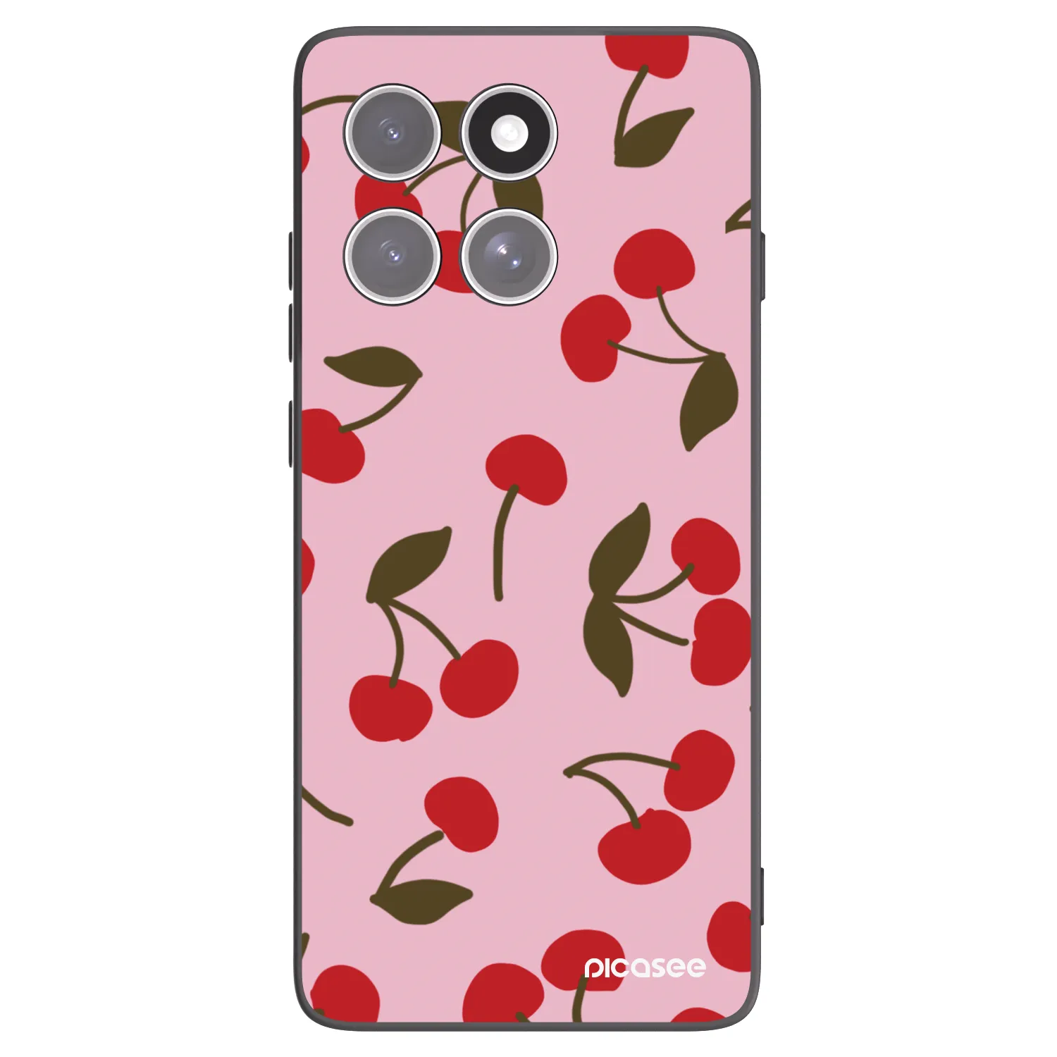 Picasee fekete szilikon tok az alábbi mobiltelefonokra Motorola Edge 60 Pro - Cherry