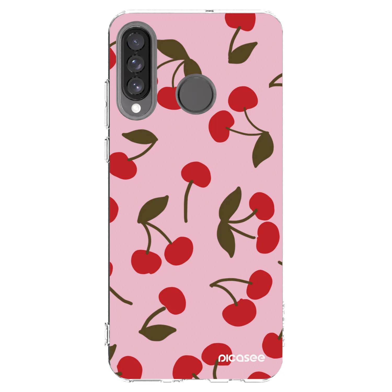 Picasee átlátszó szilikon tok az alábbi mobiltelefonokra Huawei P30 Lite - Cherry