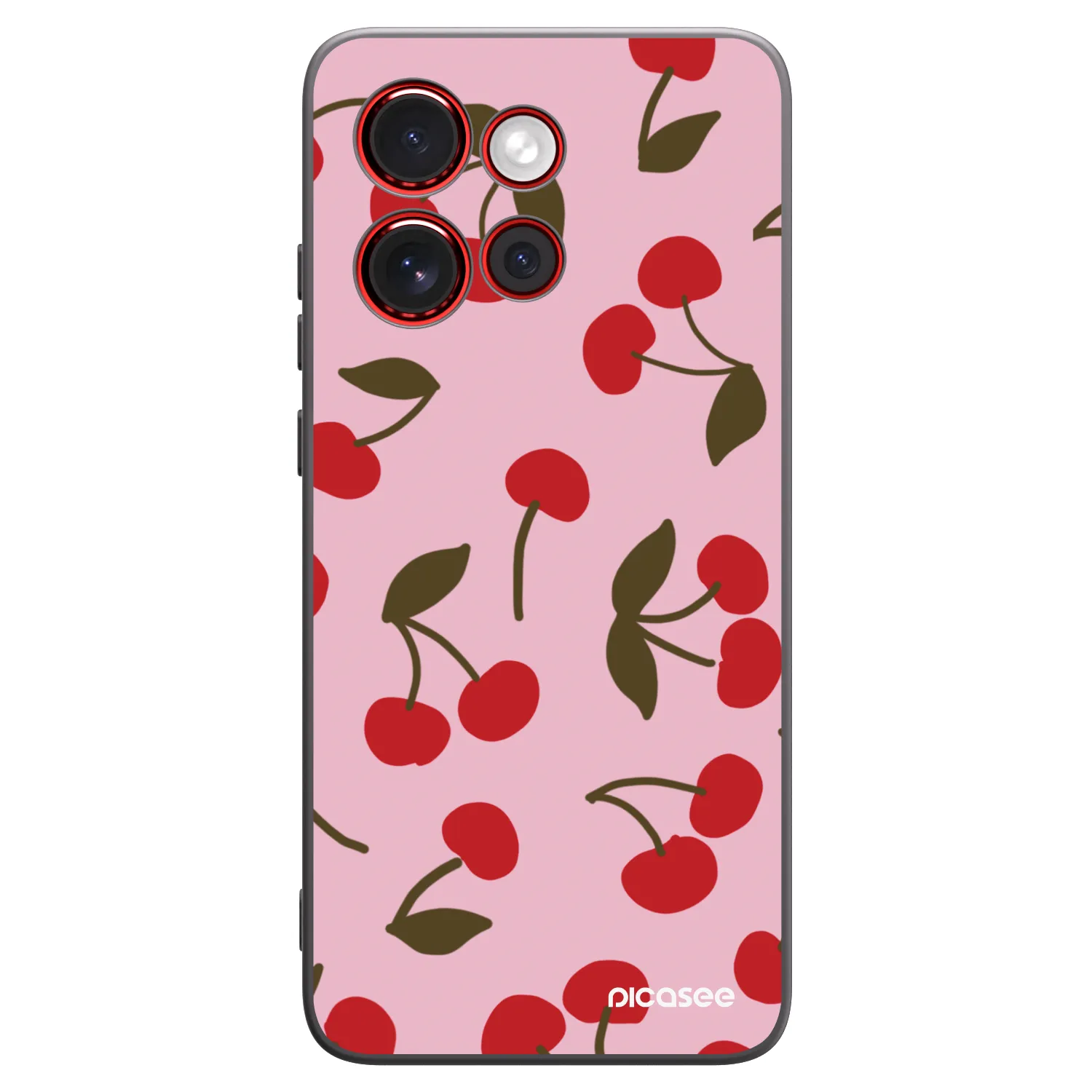 Picasee fekete szilikon tok az alábbi mobiltelefonokra Motorola Edge 60 Neo 5G - Cherry