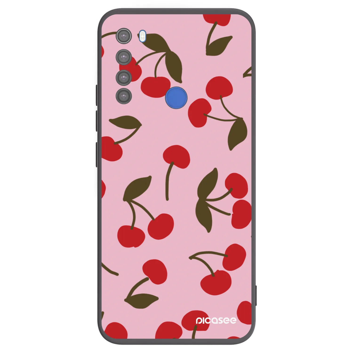 Picasee fekete szilikon tok az alábbi mobiltelefonokra Xiaomi Redmi Note 8T - Cherry