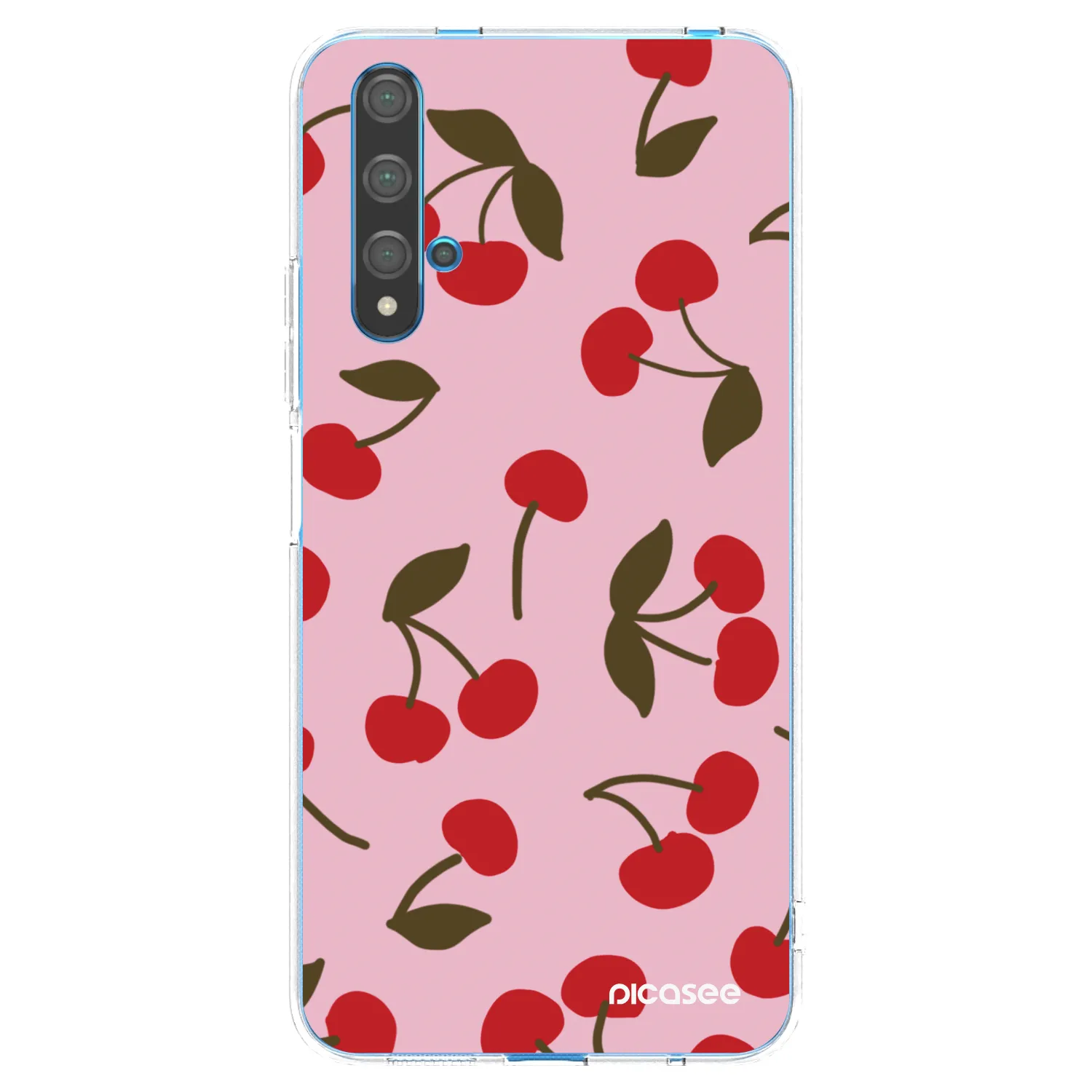 Picasee átlátszó szilikon tok az alábbi mobiltelefonokra Huawei Nova 5T - Cherry
