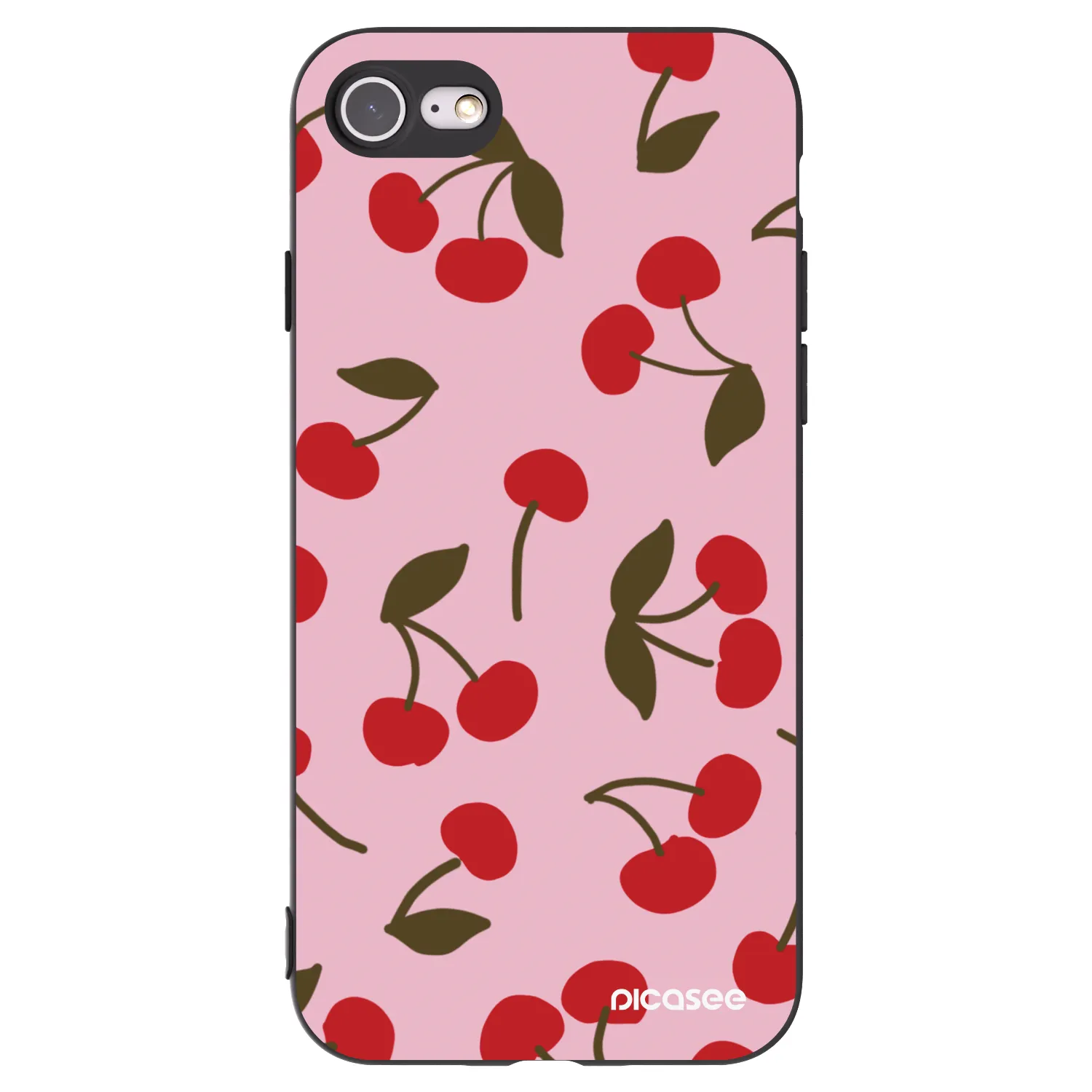 Picasee fekete szilikon tok az alábbi mobiltelefonokra Apple iPhone SE 2020 - Cherry