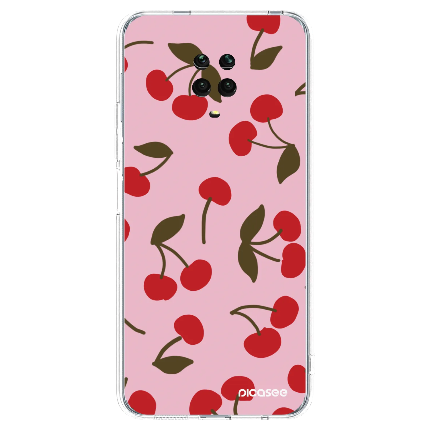 Picasee átlátszó szilikon tok az alábbi mobiltelefonokra Xiaomi Redmi Note 9 Pro - Cherry