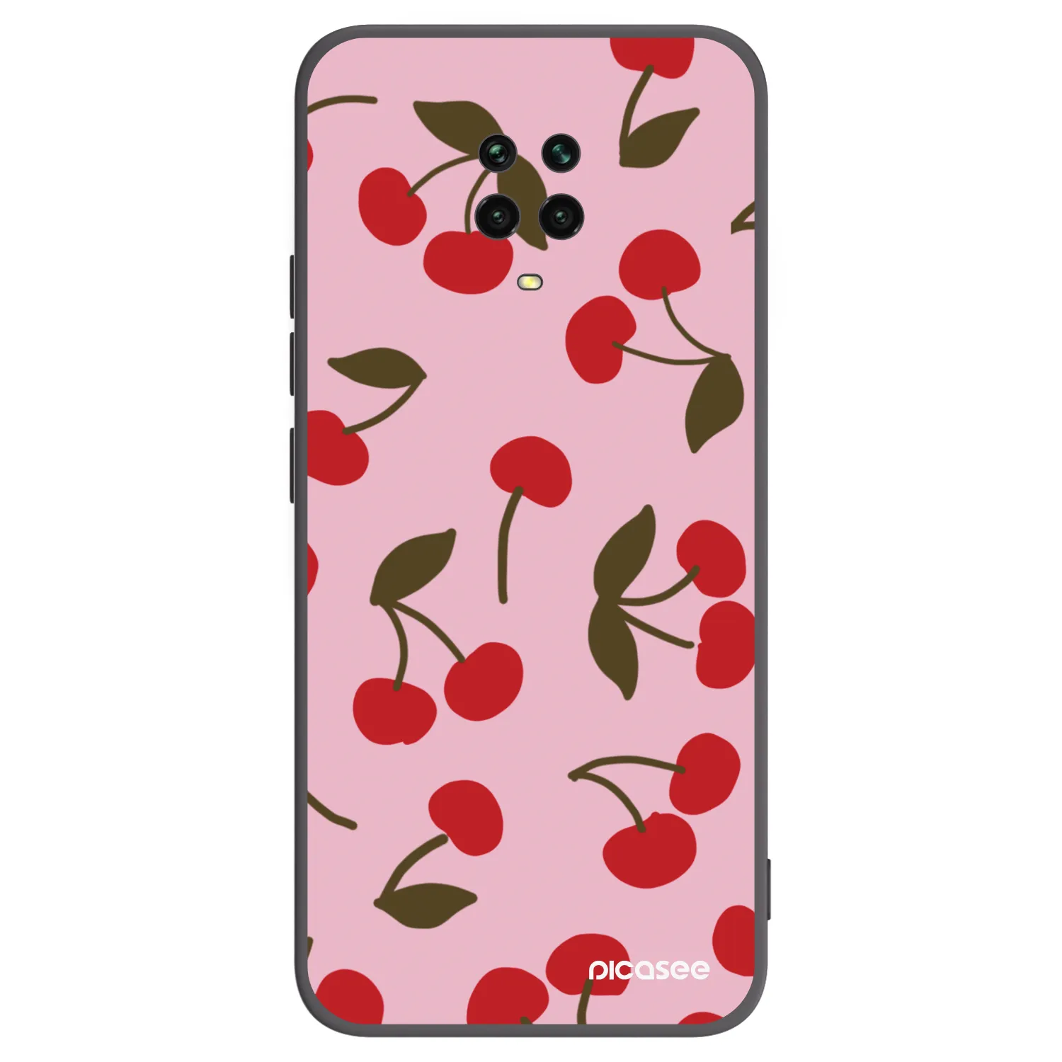 Picasee fekete szilikon tok az alábbi mobiltelefonokra Xiaomi Redmi Note 9S - Cherry