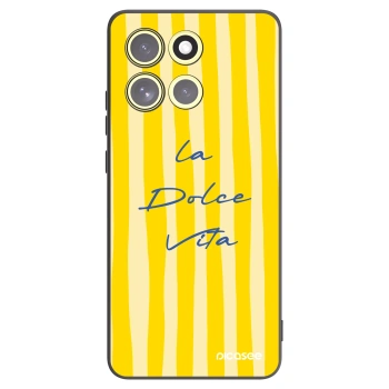 Picasee fekete szilikon tok az alábbi mobiltelefonokra Motorola Moto G86 5G - Ladolcevita