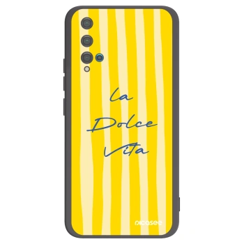 Picasee fekete szilikon tok az alábbi mobiltelefonokra Huawei Nova 5T - Ladolcevita