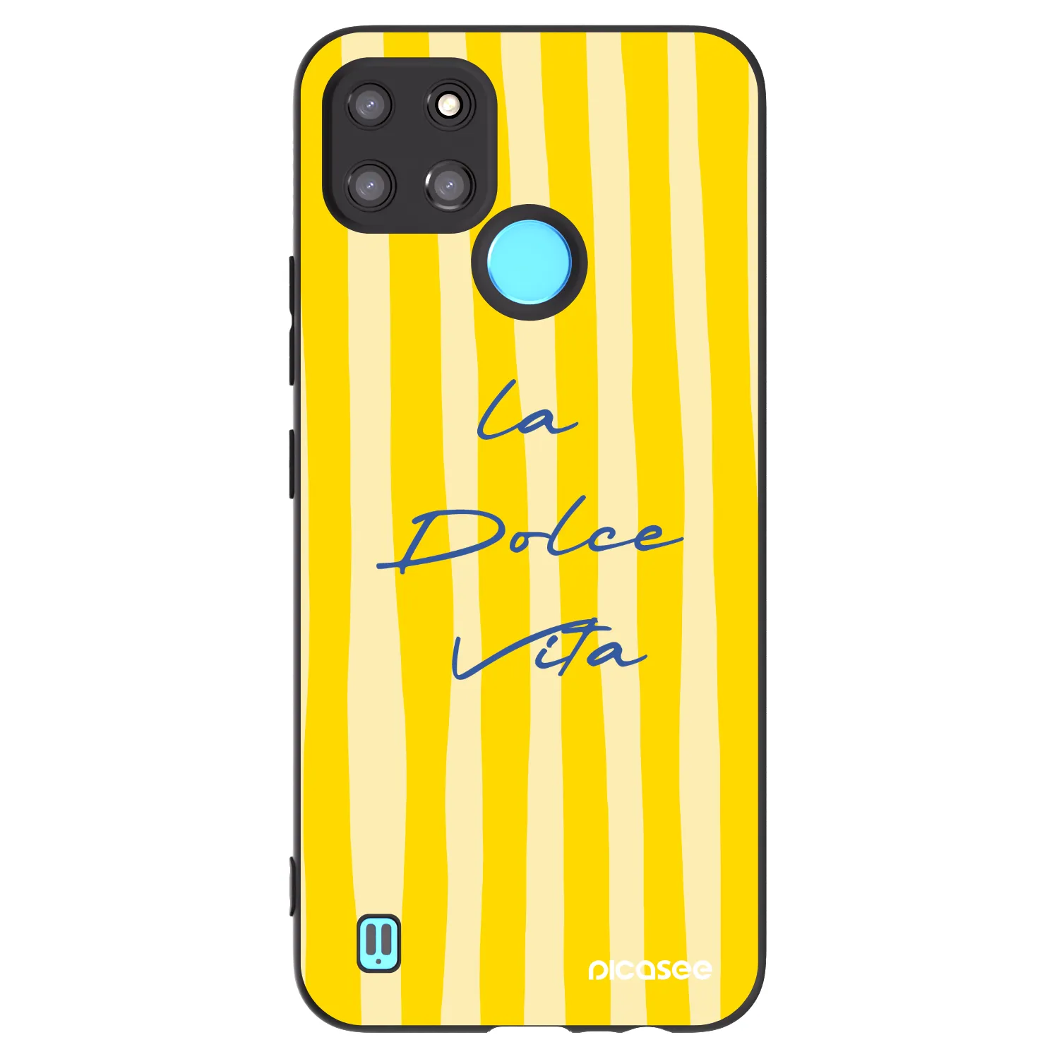 Picasee fekete szilikon tok az alábbi mobiltelefonokra Realme C21Y - Ladolcevita