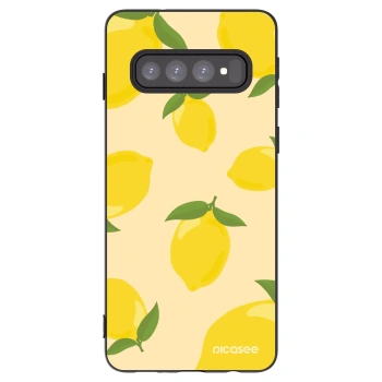 Picasee fekete szilikon tok az alábbi mobiltelefonokra Samsung Galaxy S10 G973 - Limoncella
