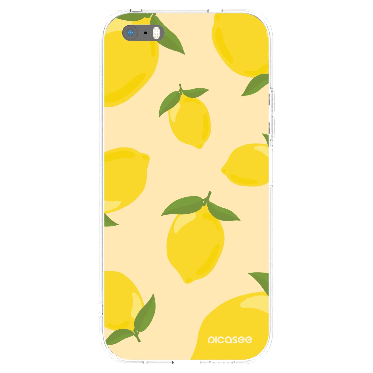 Picasee átlátszó szilikon tok az alábbi mobiltelefonokra Apple iPhone 5/5S/SE - Limoncella