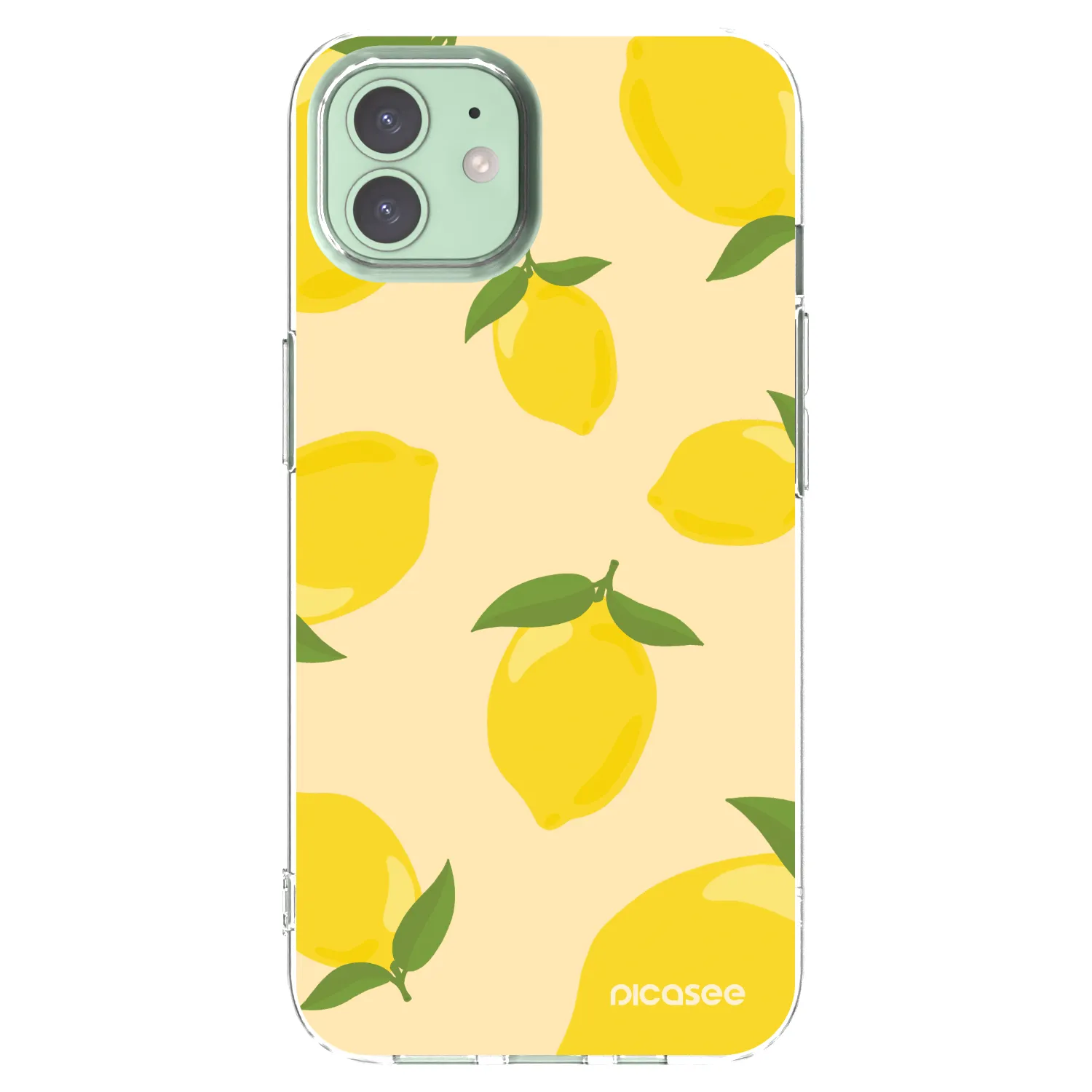 Picasee átlátszó szilikon tok az alábbi mobiltelefonokra Apple iPhone 12 - Limoncella