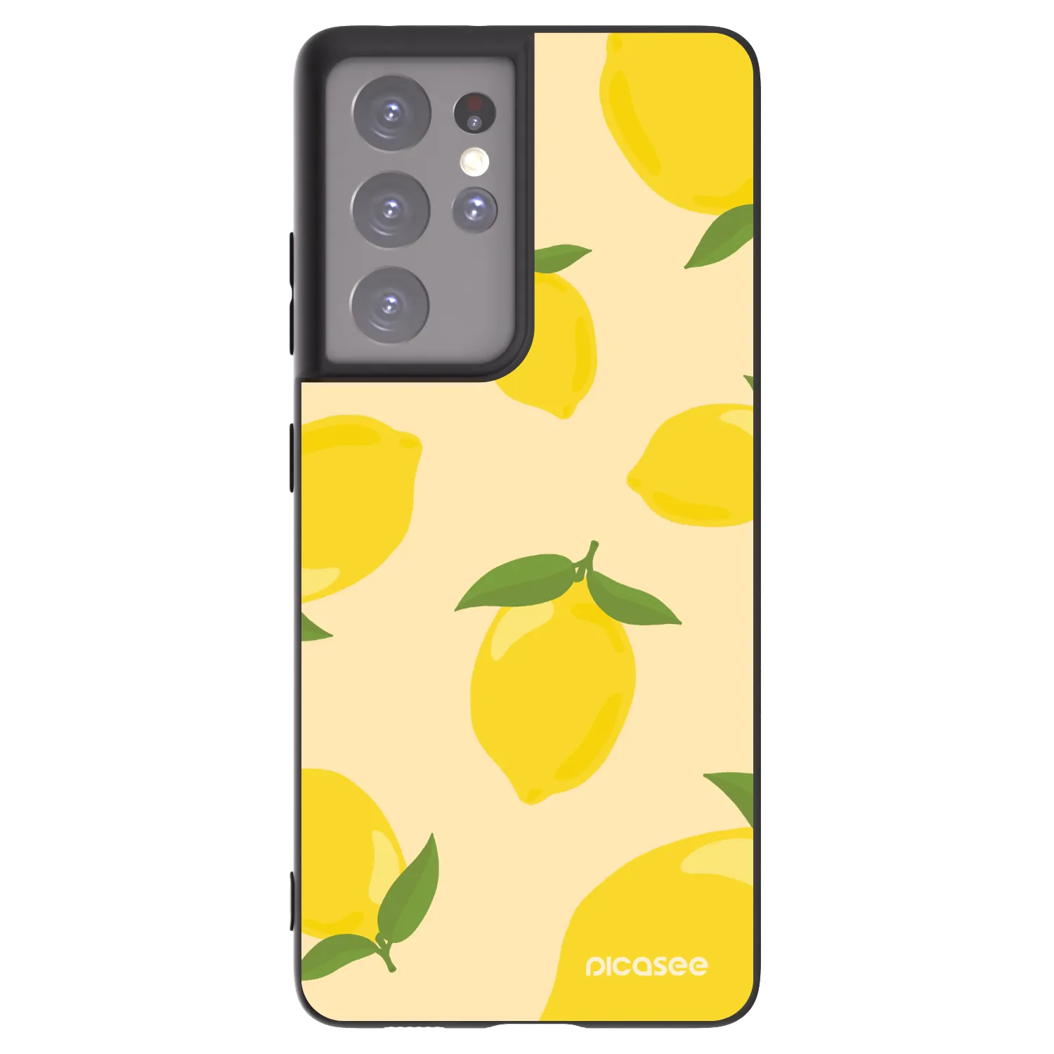 Picasee fekete szilikon tok az alábbi mobiltelefonokra Samsung Galaxy S21 Ultra 5G G998B - Limoncella