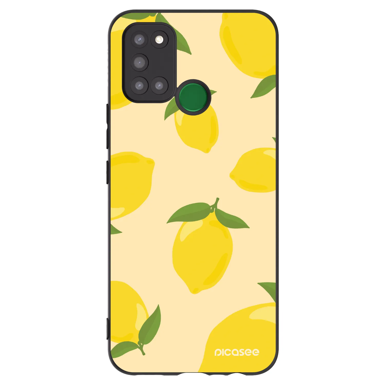 Picasee fekete szilikon tok az alábbi mobiltelefonokra Realme 7i - Limoncella