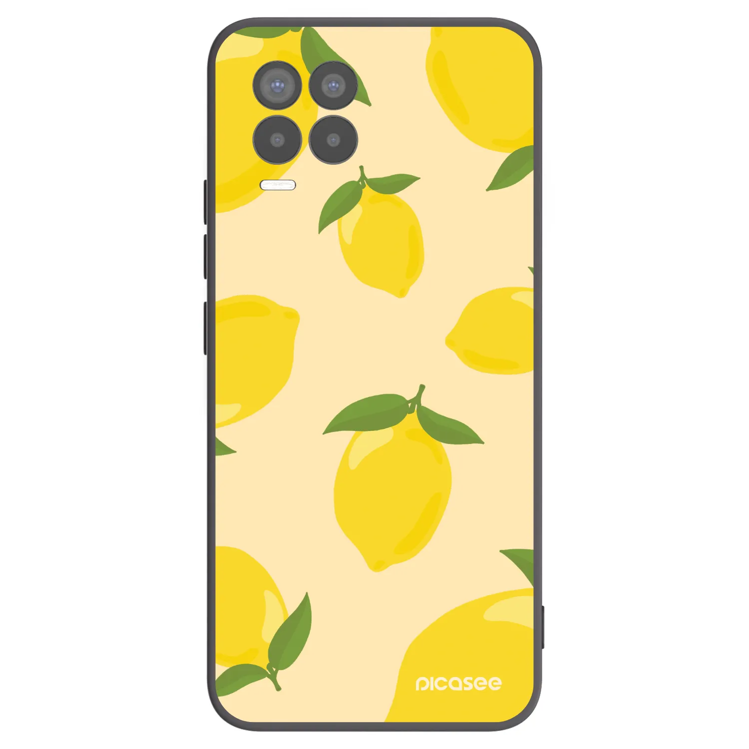 Picasee fekete szilikon tok az alábbi mobiltelefonokra Realme 8 4G - Limoncella