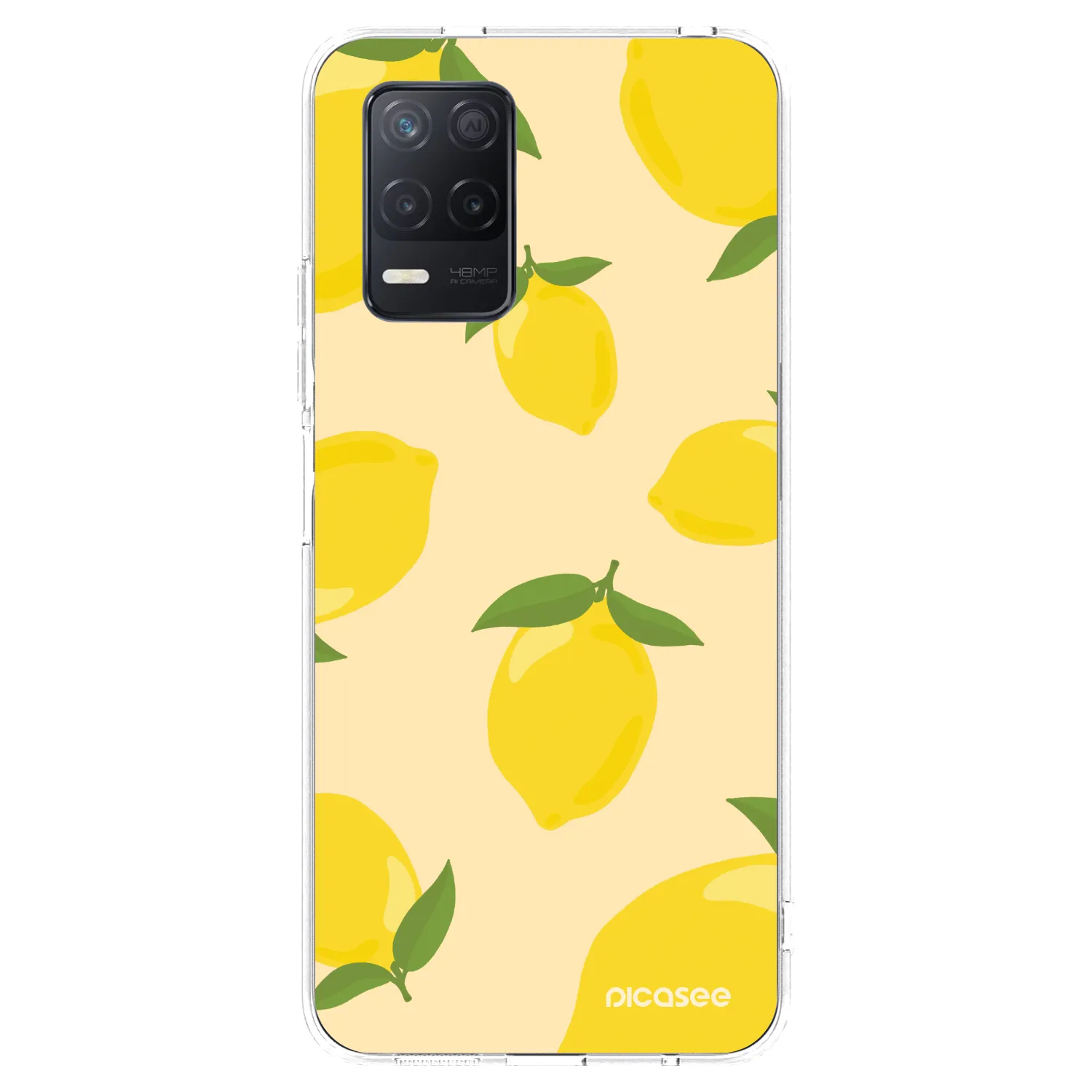 Picasee átlátszó szilikon tok az alábbi mobiltelefonokra Realme 8 5G - Limoncella