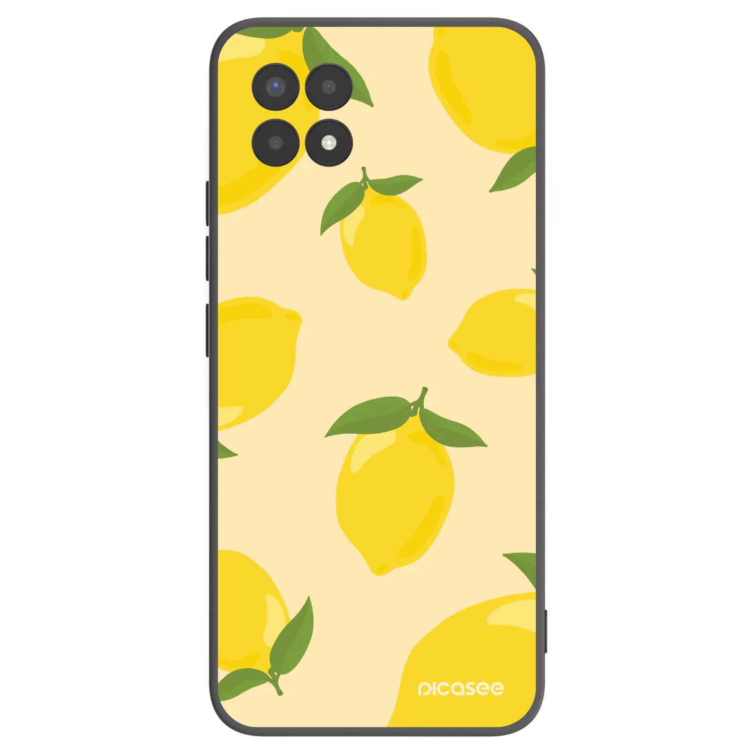 Picasee fekete szilikon tok az alábbi mobiltelefonokra Realme 8i - Limoncella