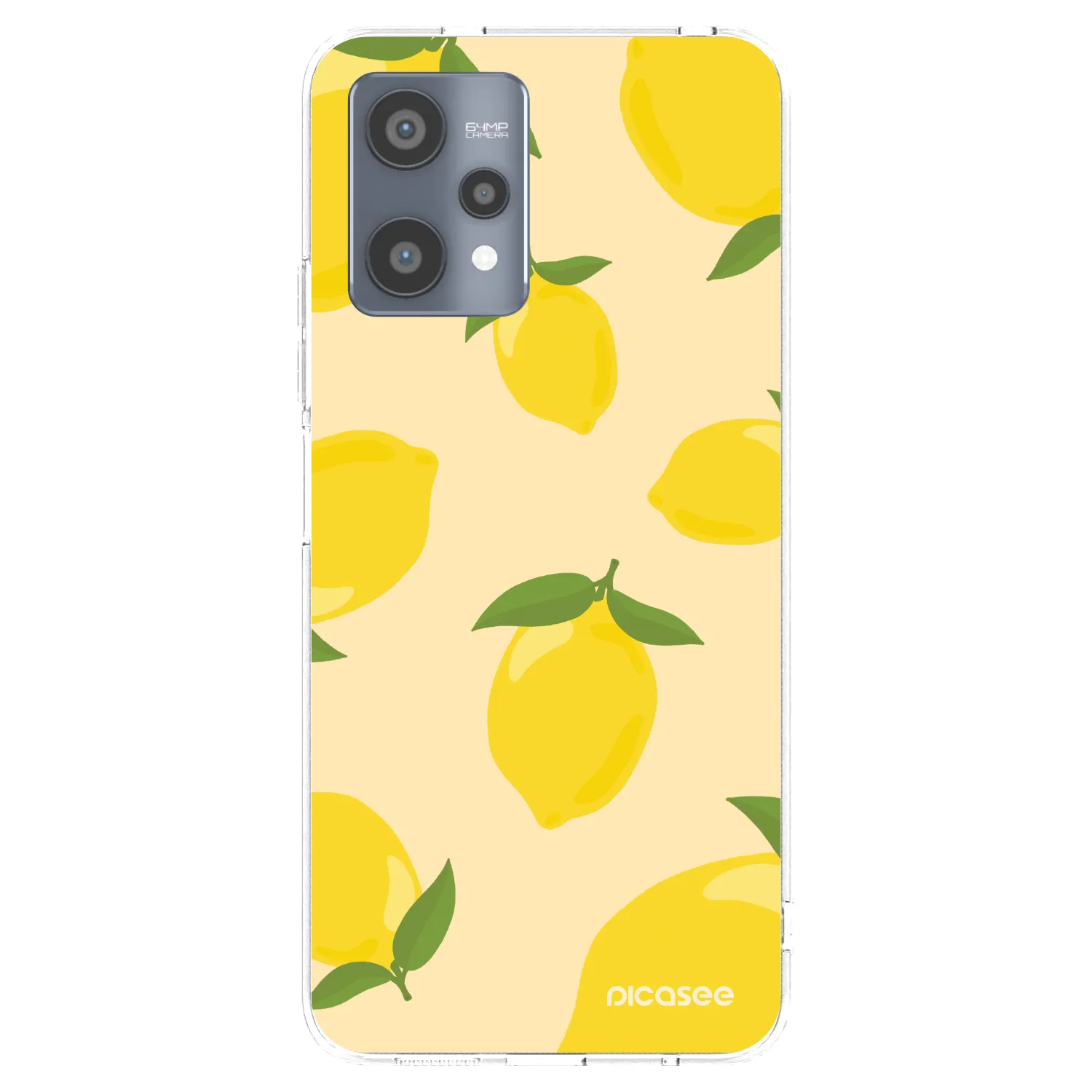 Picasee átlátszó szilikon tok az alábbi mobiltelefonokra Realme 9 Pro 5G - Limoncella