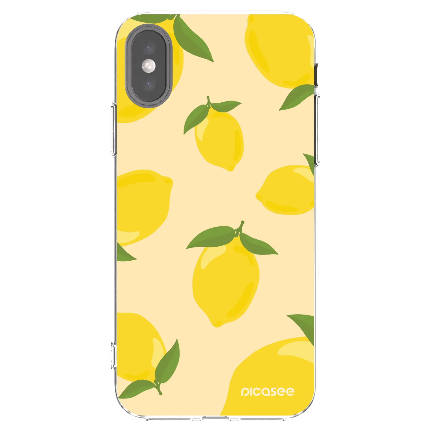 Picasee átlátszó szilikon tok az alábbi mobiltelefonokra Apple iPhone X/XS - Limoncella