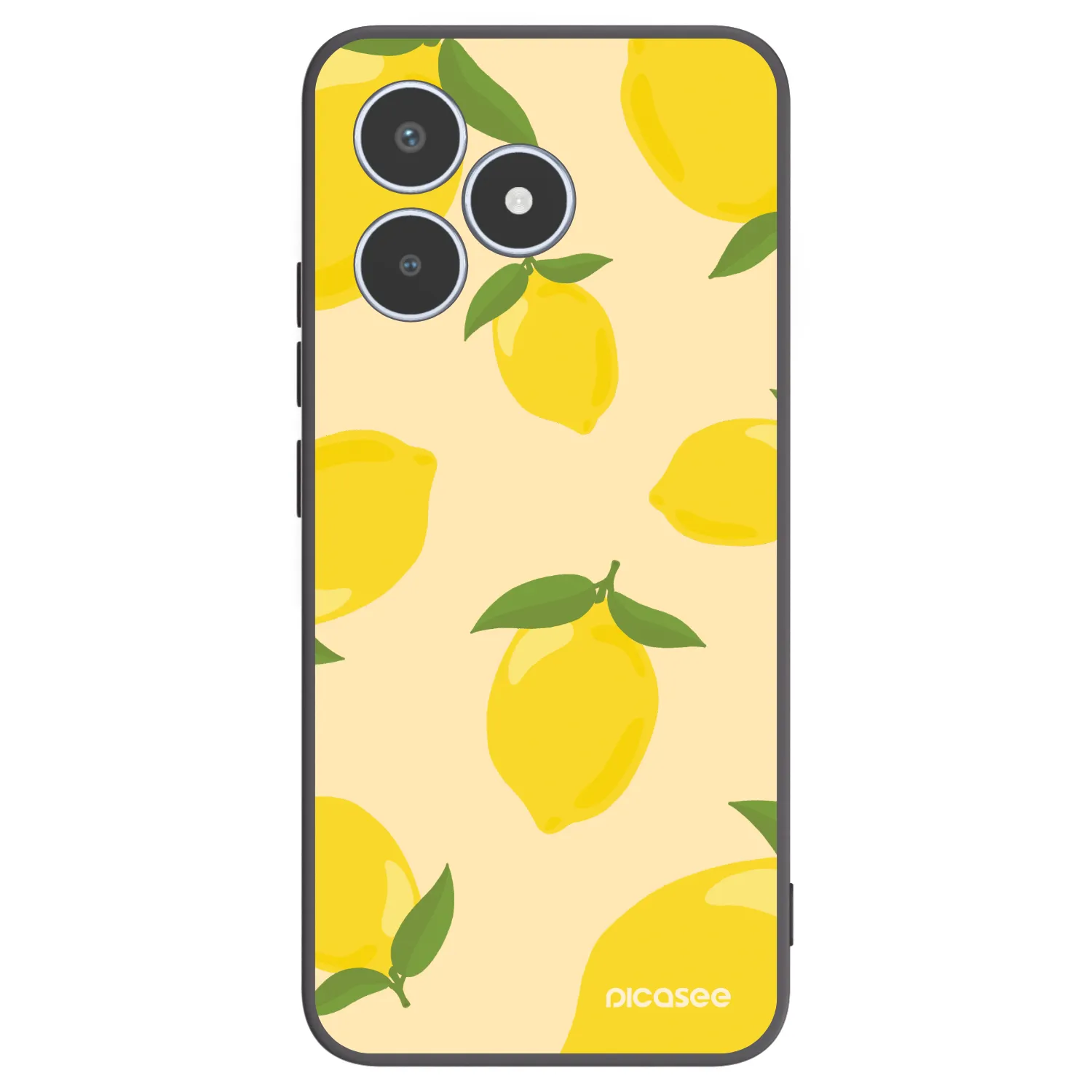 Picasee fekete szilikon tok az alábbi mobiltelefonokra Realme C53 - Limoncella