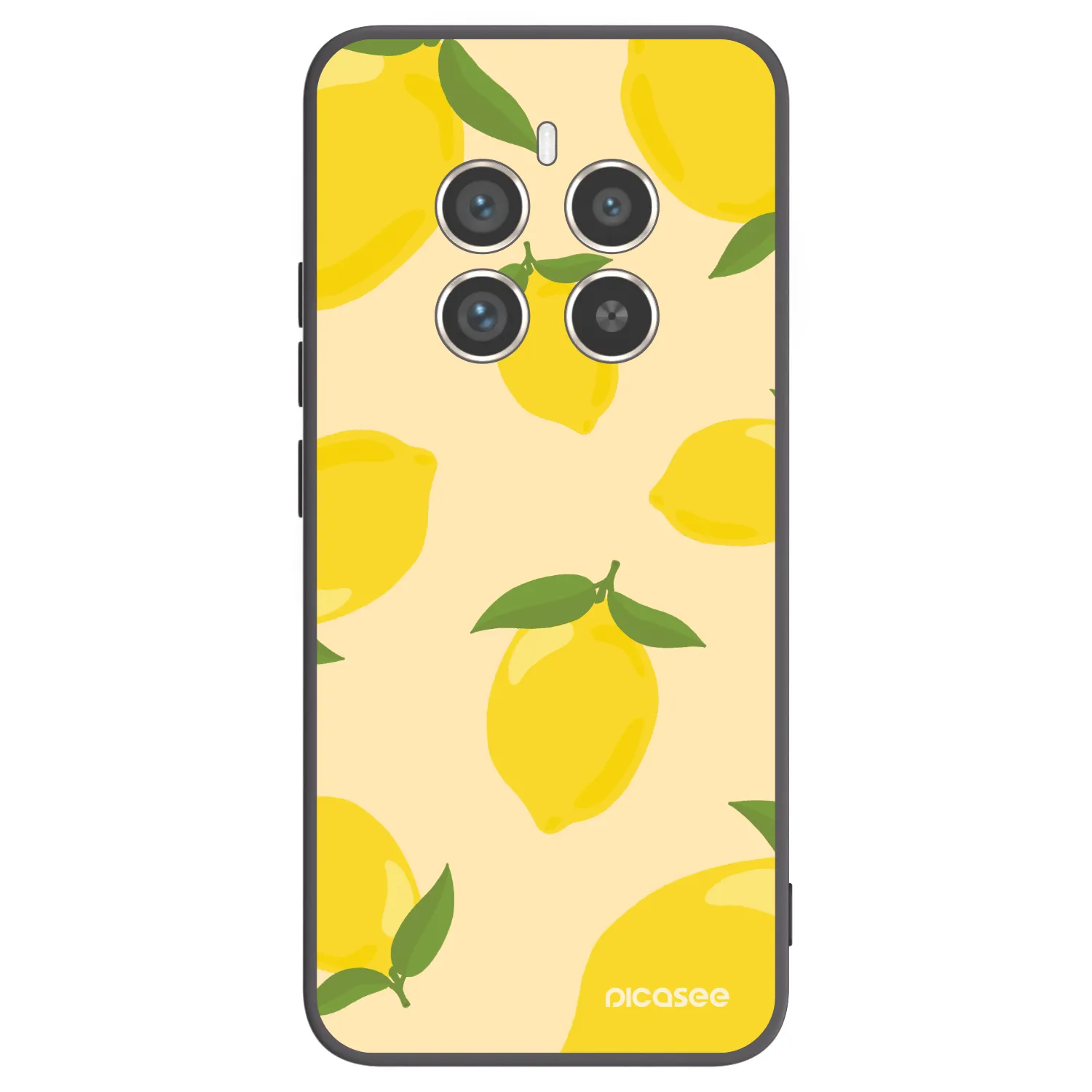 Picasee fekete szilikon tok az alábbi mobiltelefonokra Realme 12 Pro 5G - Limoncella