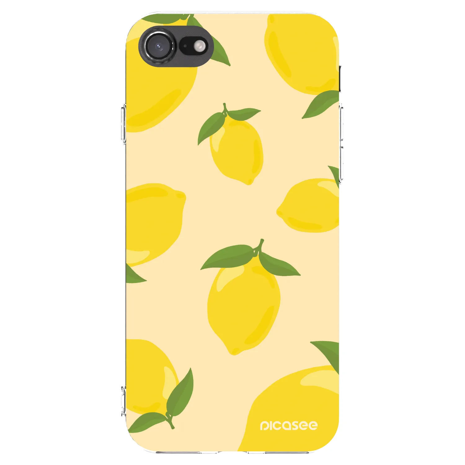 Picasee átlátszó szilikon tok az alábbi mobiltelefonokra Apple iPhone 8 - Limoncella