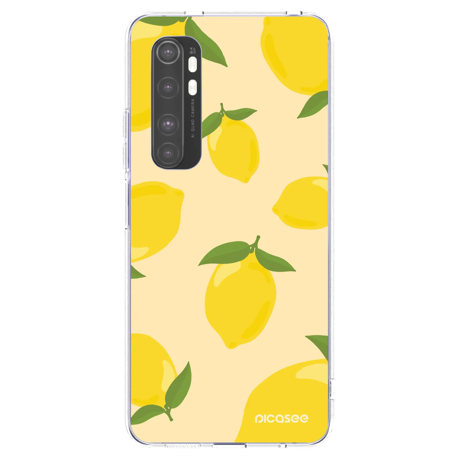 Picasee átlátszó szilikon tok az alábbi mobiltelefonokra Xiaomi Mi Note 10 Lite - Limoncella