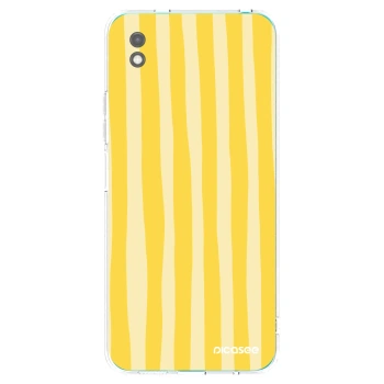 Picasee fekete szilikon tok az alábbi mobiltelefonokra Xiaomi Redmi 9A - Lines lemon