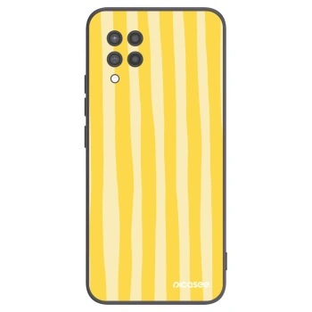 Picasee fekete szilikon tok az alábbi mobiltelefonokra Samsung Galaxy A42 A426B - Lines lemon