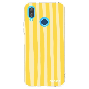 Picasee átlátszó szilikon tok az alábbi mobiltelefonokra Huawei P20 Lite - Lines lemon