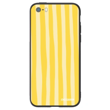 Szilikon tok erre a típusra Apple iPhone 5/5S/SE - Lines lemon