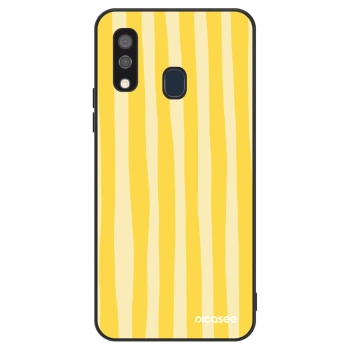 Szilikon tok erre a típusra Samsung Galaxy A40 A405F - Lines lemon