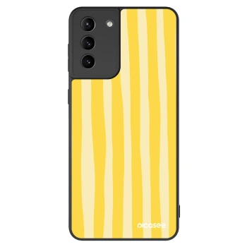 Szilikon tok erre a típusra Samsung Galaxy S21+ 5G G996F - Lines lemon