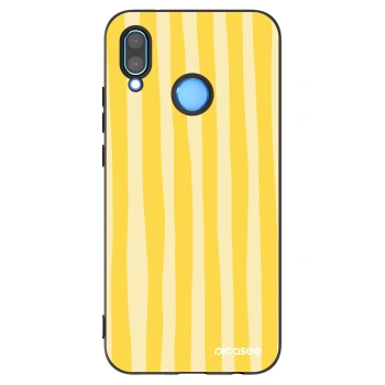 Picasee fekete szilikon tok az alábbi mobiltelefonokra Huawei P20 Lite - Lines lemon