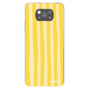 Picasee fekete szilikon tok az alábbi mobiltelefonokra Xiaomi Poco X3 Pro - Lines lemon
