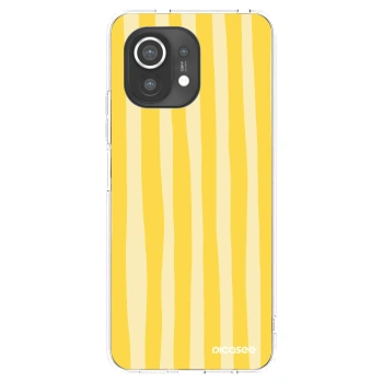 Picasee átlátszó szilikon tok az alábbi mobiltelefonokra Xiaomi Mi 11 - Lines lemon