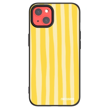 Picasee fekete szilikon tok az alábbi mobiltelefonokra Apple iPhone 13 - Lines lemon