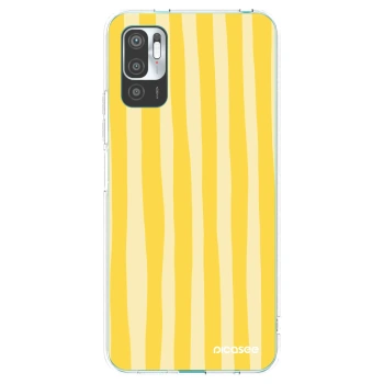 Picasee átlátszó szilikon tok az alábbi mobiltelefonokra Xiaomi Redmi Note 10 5G - Lines lemon