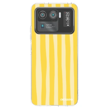 Picasee átlátszó szilikon tok az alábbi mobiltelefonokra Xiaomi Mi 11 Ultra - Lines lemon
