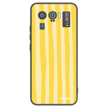 Picasee fekete szilikon tok az alábbi mobiltelefonokra Xiaomi Mi 11 Ultra - Lines lemon