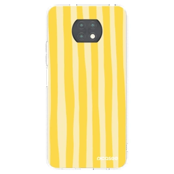 Picasee átlátszó szilikon tok az alábbi mobiltelefonokra Xiaomi Redmi Note 9T - Lines lemon